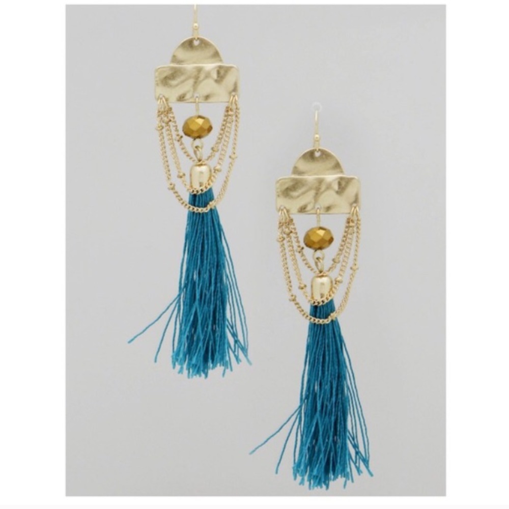 Turquoise Tassel earrings